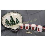 Christmas chip/dip and elf mugs