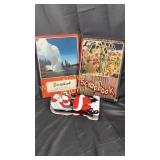 Vintage scrap books and candy box