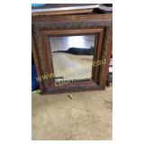 Wood carved mirror