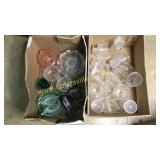 2 boxes glassware