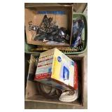 2 boxes flatware, humidifier, choppers, etc