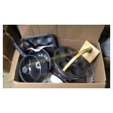 Box of kitchen ware