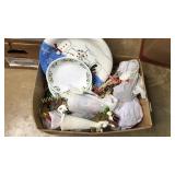 2 Box of Christmas ornaments, dishes, decor,