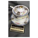 Noritake jelly jar with saucer and spoon