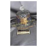 Grape pattern butter dish