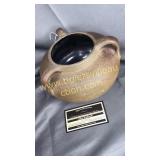 Clay vase with 3 handles