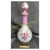 Hand painted floral decanter