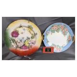 2 hand painted plates