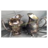 2 silverplate pitchers