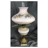 Vintage peach hand painted lamp