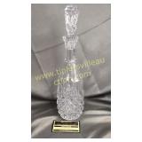 Slender heavy crystal decanter