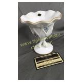 Hand painted westmoreland milk glass candy stand