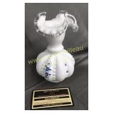 Fenton silvercrest melon vase handpainted artist