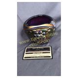 Fenton carnival amethyst bowl grapes and leaves