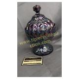 OVG by Fenton carnival amethyst candy dish with