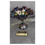 Fenton carnival amethyst compote candy stand