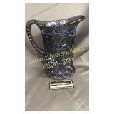 Heavy smoke glass water pitcher