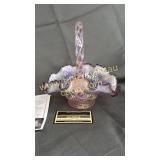 Fenton family champagne iridescent morning glory