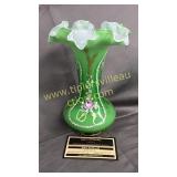 Early art glass possibly Fenton bright green