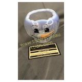 Fenton snowman bowl hand painted artist signed