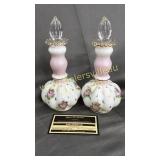 Pair of charleton hand painted cruets
