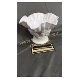 Westmoreland milk glass candy dish hand painted