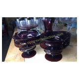 21pcs amethyst glassware