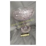 Cut glass compote