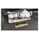 Violet cream and sugar small