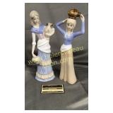 Pair of lady water statues