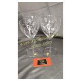 etched Romanian crystal stems