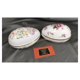 2 egg trinket dishes