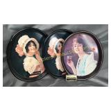 3 Oval Coca-Cola trays
