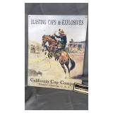 Modern California cap co metal sign