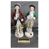 Pair of red letter japan statues