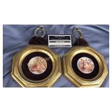 Pair of wall plaques with ladies