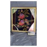 Framed crazy quilt piece