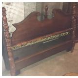 Queen size cherry bed no rails