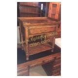 Oak table with drawer by Drexel nice