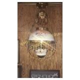 Beautiful hanging lamp with amber tear drop and