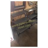 Pair of galvanized shelves