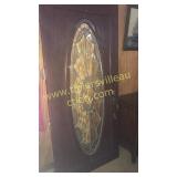 Antique door with leaded glass