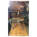 Antique oak office chair