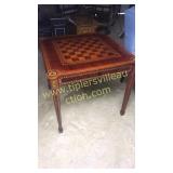 Inlaid mahogany game table
