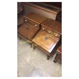 Pair of retro maple end tables