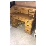 Solid oak roll top desk