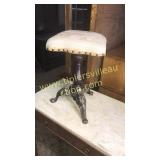 Organ stool with cast base