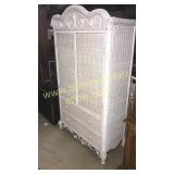 Wicker armoire