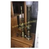 2 vintage brass lamps