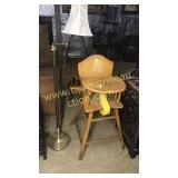 Floor lamp and high chair
